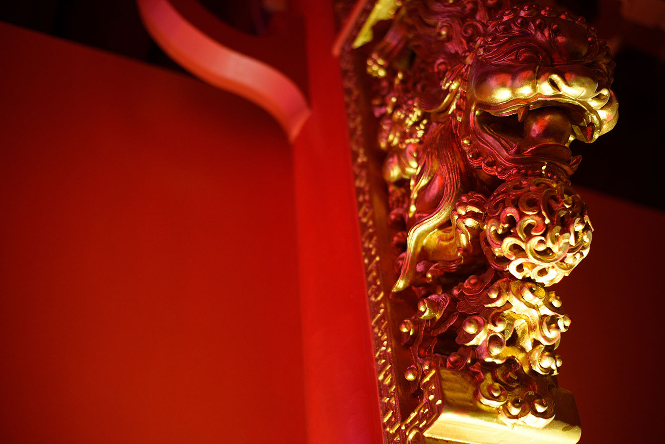 獅子雕花装飾-Lion Engrave Deco